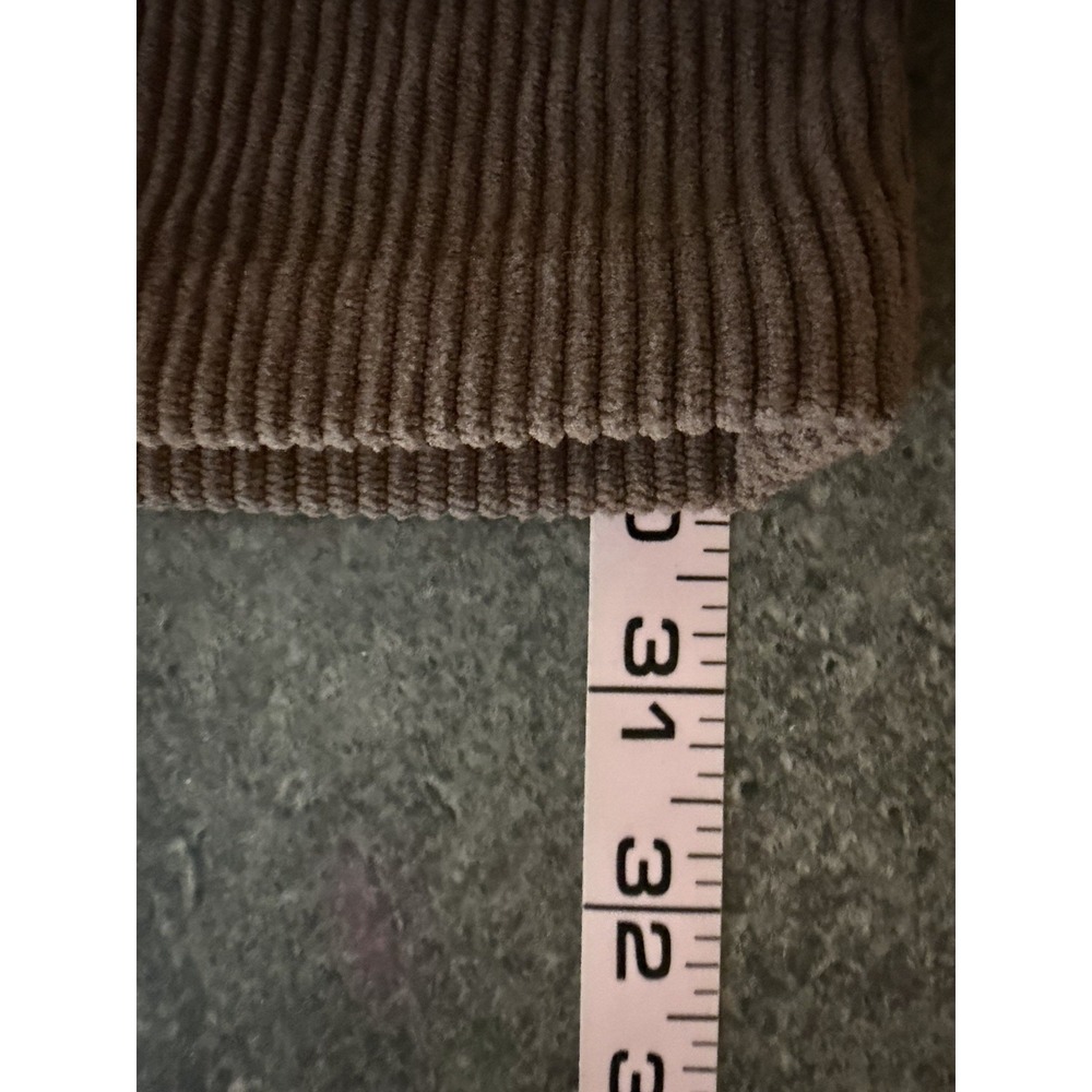 Halara Corduroy Side Slit Midi Skirt S Brown Ribbed High Waist Boho Minimal NWT - Picture 10 of 11